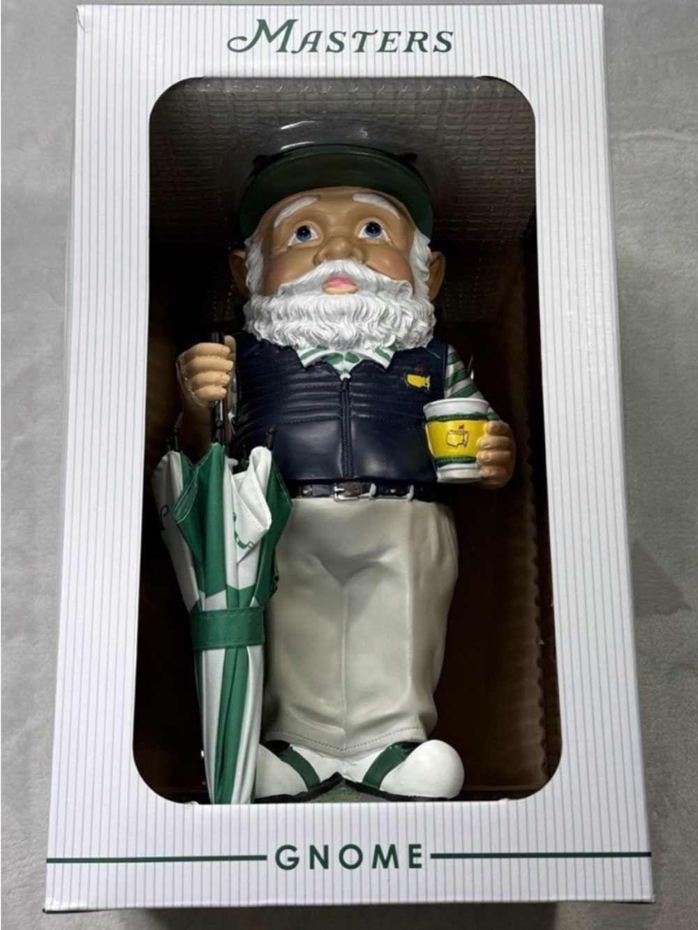 Masters 2026 Green and White Golf Gnome Figurine